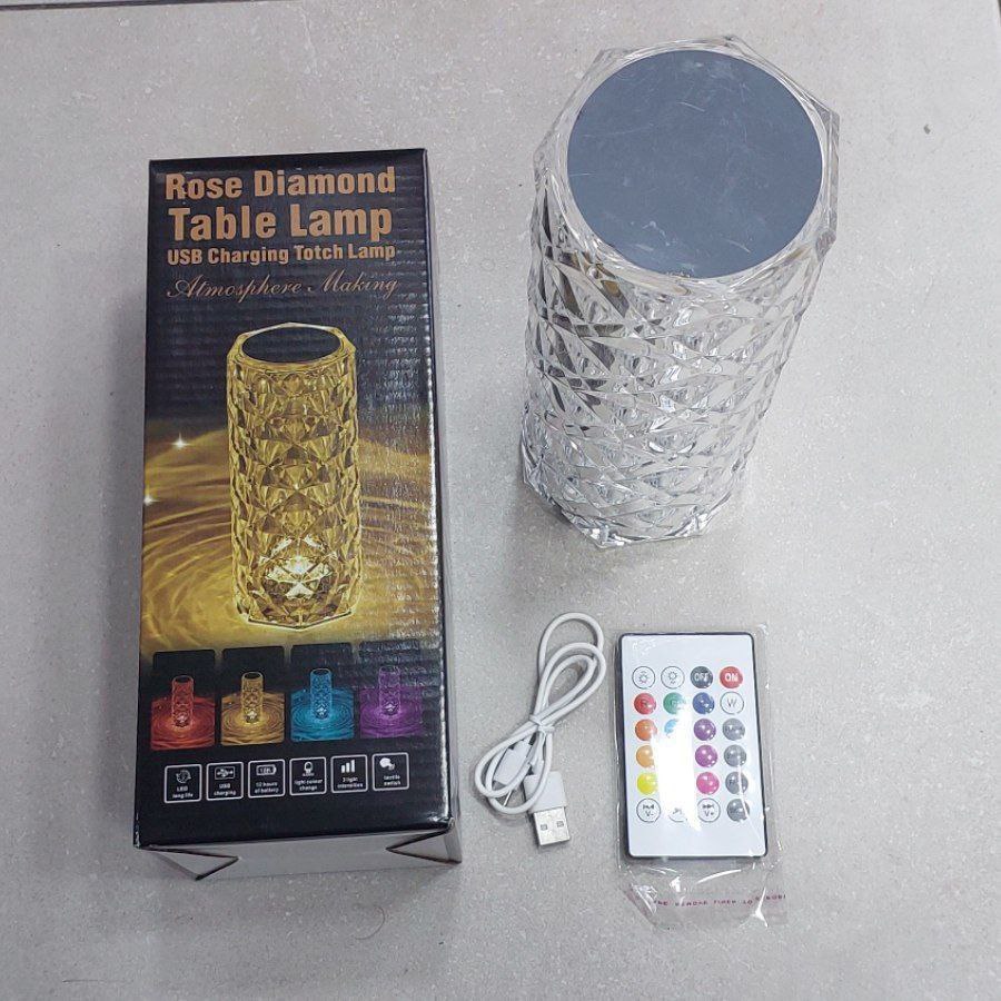 Rose Diamond Table Lamp Lampe de table diamant rose مصباح طاولة روز دايموند