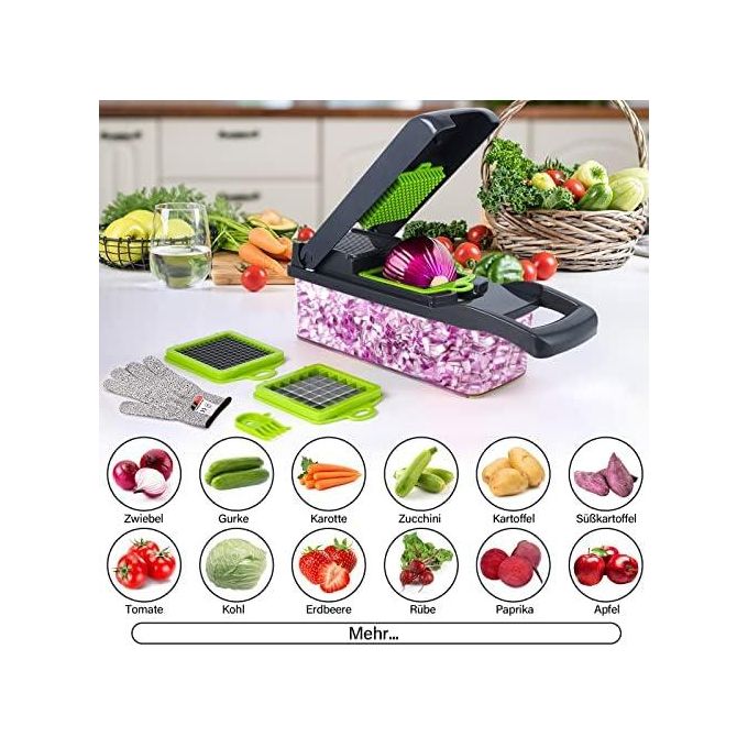 قطاعة خضراوات متعددة الوظائف 16 في 1 Coupe Legumes Multifonctions 16 en 1