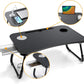 طاولة كمبيوتر محمول للسرير، قابلة للطي محمولة Bureau d'ordinateur portable pour lit