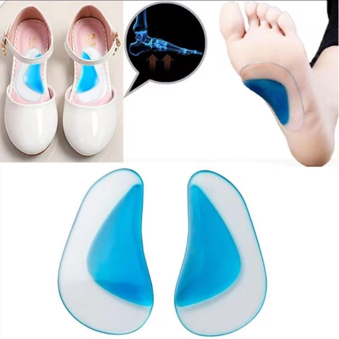 دعامة قوس القدم للأطفال Paire de semelles orthopédiques en silicone Children Arch Support Soutien de la voûte plantaire pour enfants