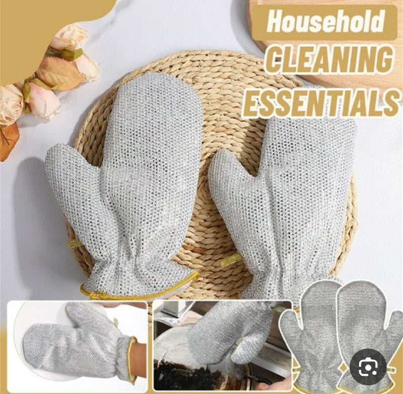 Gants de nettoyage avec brosse intégrée قفازات التنظيف