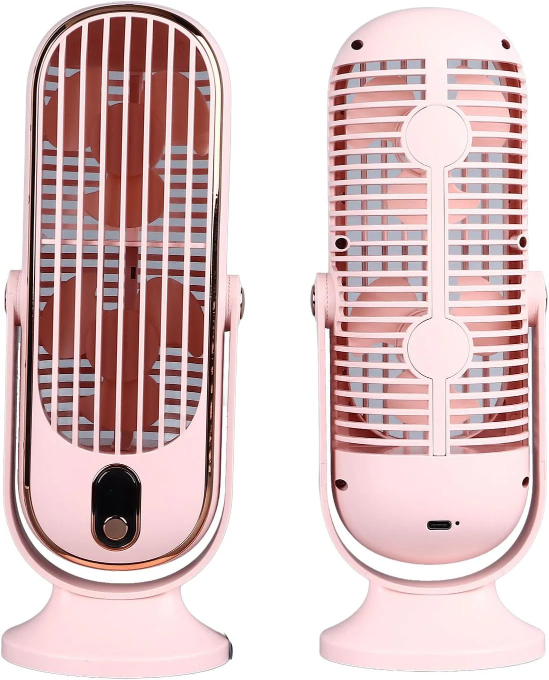 مروحة مكتب صامتة، مروحة عمودية متأرجحة ببطارية USB Ventilateur de Bureau Silencieux