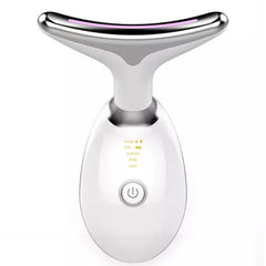 RECHARGEABLE LIGHT THERAPY FACE MASSAGER جهاز تدليك الوجه والرقبة، جهاز تجميل كهربائي علاج للعناية بالبشرة، شد الوجه