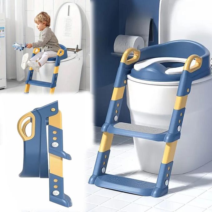 كرسي مرحاض قابل للطي مع سلم، نونية أطفال، وسادة مرحاض للأطفال Chaise toilette pliable pliant siège de toilette