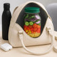 علبة سلطة محمولة بفتحة جانبية وغطاء Bocal à Salade Portable à Ouverture Latérale avec Couvercle