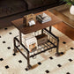 طاولة جانبية متحركة Table d'appoint mobile est un chariot de rangement compact avec roulettes