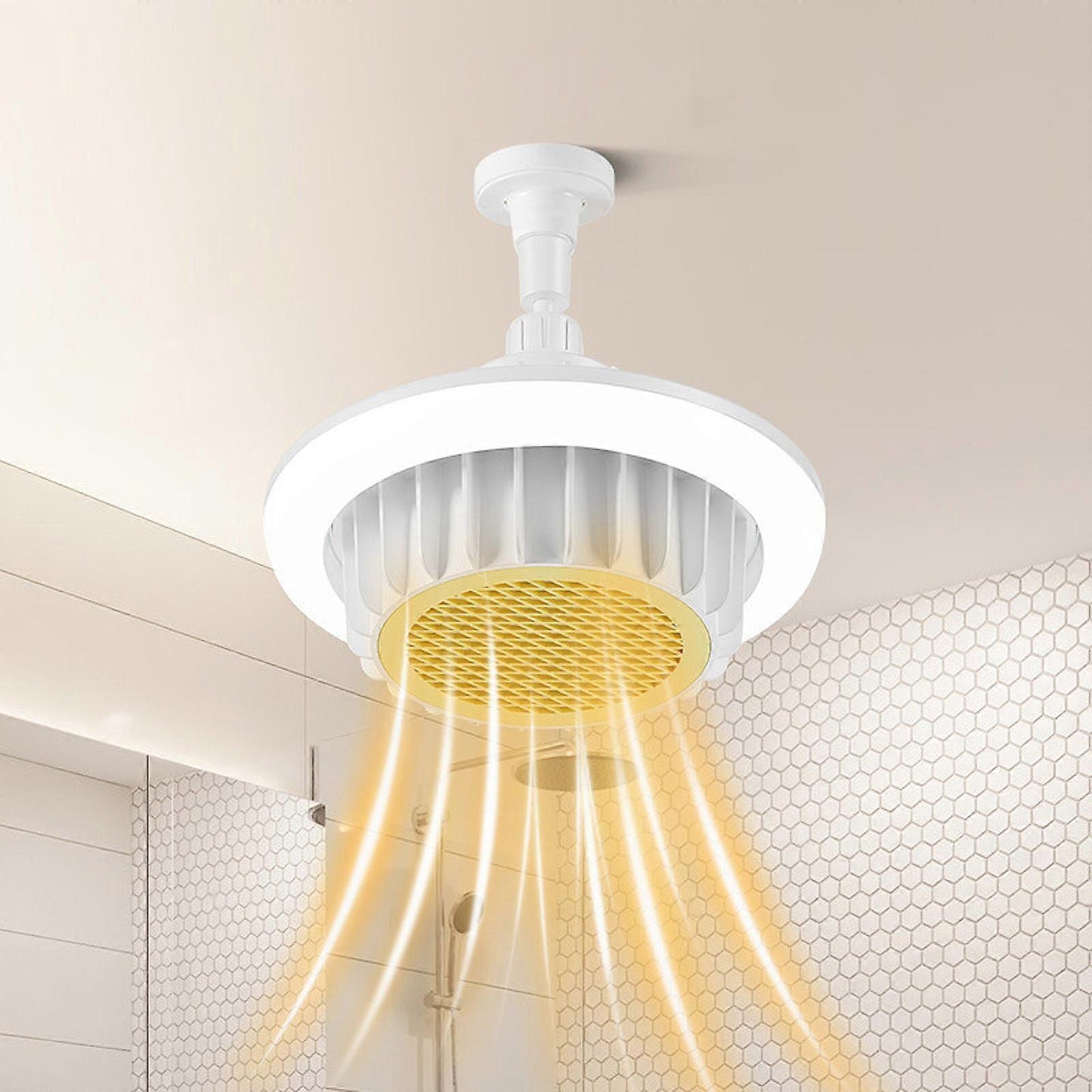 Chauffage électrique spiralé avec ventilateur et lumière سخان كهربائي حلزوني بمروحة إضاءة 85V -265V فولت، سخان سقف للحمام للاستخدام الداخلي
