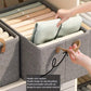 Boîte de rangement pliable en tissu avec poignées صندوق تخزين قماشي قابل للطي بمقابض