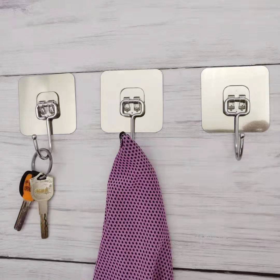 10 قطع من شماعات الحائط الشفافة المصنوعة 0pcs Support mural auto-adhésif en PVC Transparent