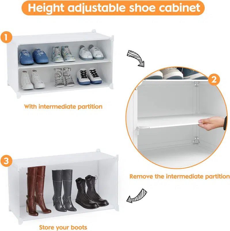 3D Decorated Triple Door Shoe Storage  JL 04