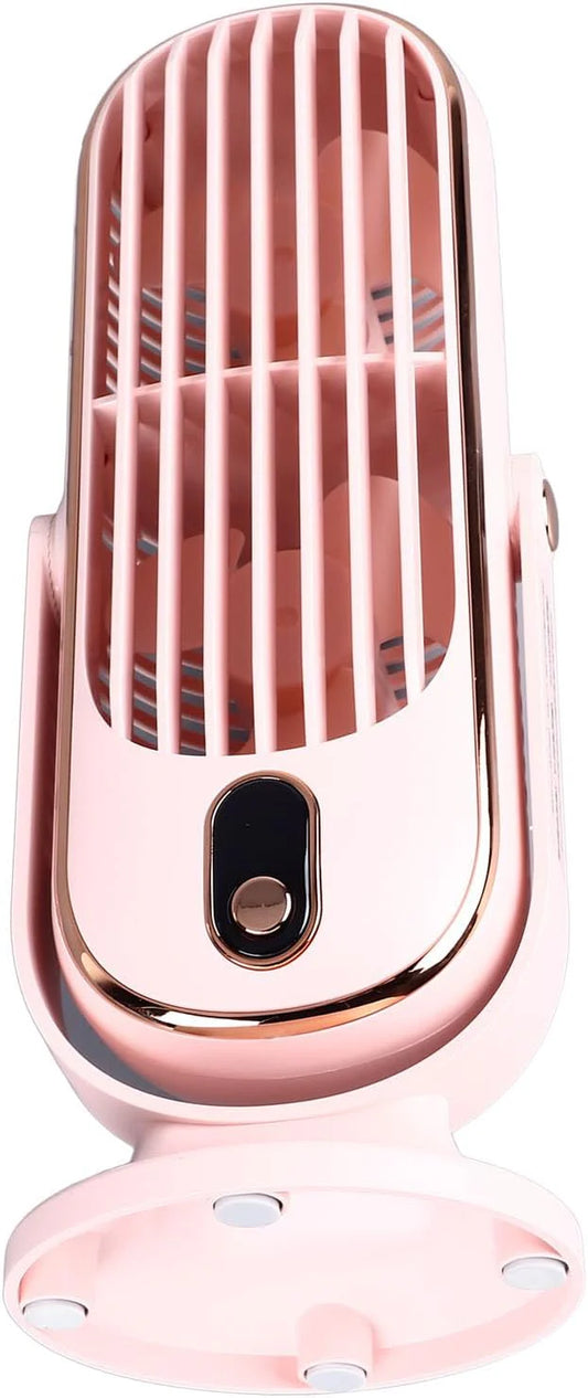 مروحة مكتب صامتة، مروحة عمودية متأرجحة ببطارية USB Ventilateur de Bureau Silencieux