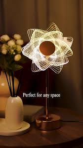 Scene light Lampe de table LED décorative en forme de fleur مصباح طاولة مزخرف على شكل زهرة