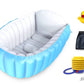 Baignoire gonflable pour bébé avec un coussin antidérapant central حوض استحمام قابل للنفخ للأطفال مزود بوسادة مركزية مانعة للانزلاق