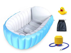 Baignoire gonflable pour bébé avec un coussin antidérapant central حوض استحمام قابل للنفخ للأطفال مزود بوسادة مركزية مانعة للانزلاق