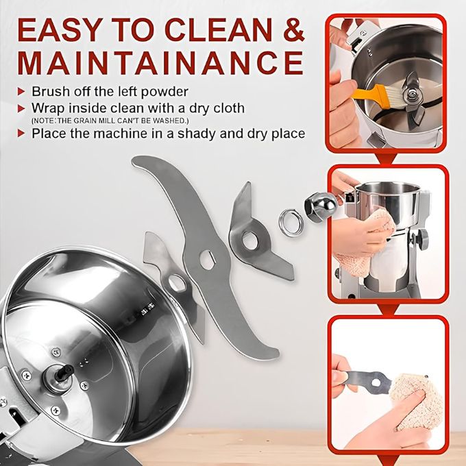 Moulin à épices électrique portable pour céréales et herbes مطحنة توابل كهربائية محمولة للحبوب والأعشاب