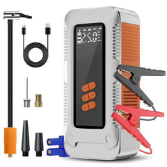 Démarreur de secours portable 5000 A avec gonflage rapide شاحن تشغيل السيارة للطوارئ