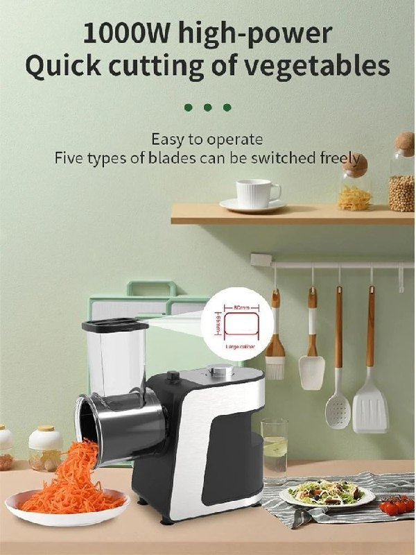 مبشرة كهربائية متعددة الوظائف، قطاعة خضراوات وجبن LG-X228 Râpe Électrique Multifonction Coupe-Légumes et Fromage