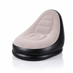 كرسي بذراعين قابل للنفخ مع مسند للقدمين Fauteuil Lounge Confortable Salon, Chaise Relax Ergonomique Intérieur Maison