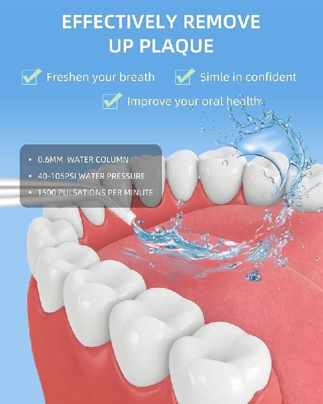 خيط تنظيف الأسنان الكهربائي اللاسلكي Hydropulseur dentaire sans fil