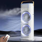 مروحة تكييف هواء صغيرة برأسين، 3 سرعات، قابلة لإعادة الشحن Ventilateur mini Climatiseur à Double tête