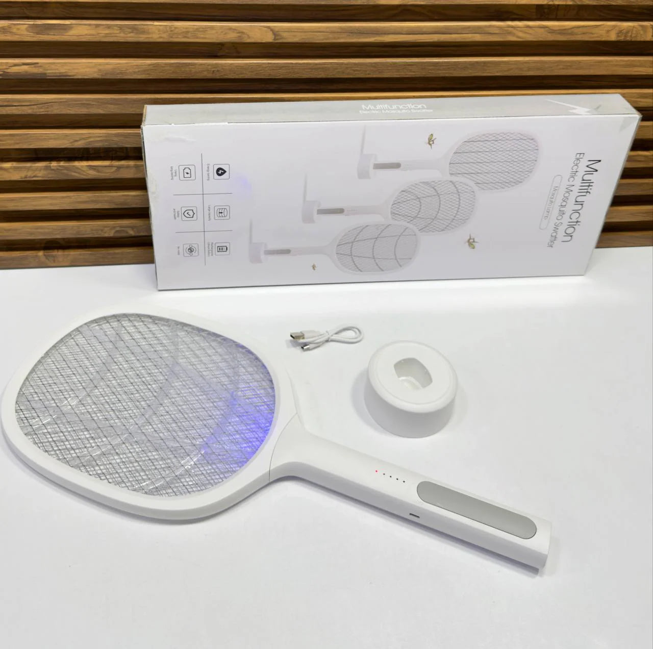 مضرب البعوض الكهربائي متعدد الوظائف Multifunction Electric Mosquito Swatter Tapette à moustiques électrique multifonction