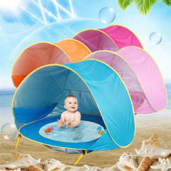 خيمة شاطئية منبثقة للأطفال مع مسبح صغير مدمج Tente de Plage Pop-Up pour Enfants avec Mini Piscine Intégrée
