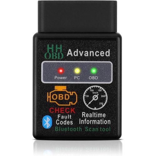 HH OBD2 Bluetooth جهاز فحص أعطال السيارات عبر الهاتف جهاز قراءة الأكواد OBD2 بتقنية البلوتوث