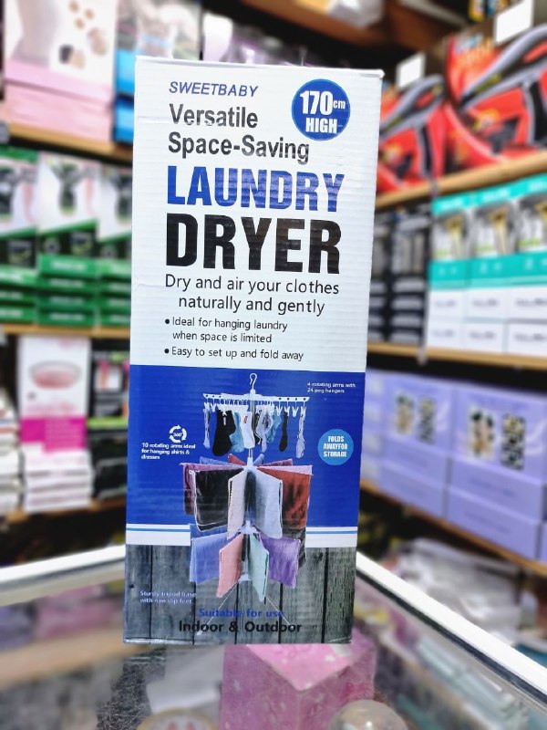 Portable Stainless Steel Drying Rack مجفف غسيل ثلاثي الطبقات من الفولاذ المقاوم للصدأ موفر للمساحة 170cm