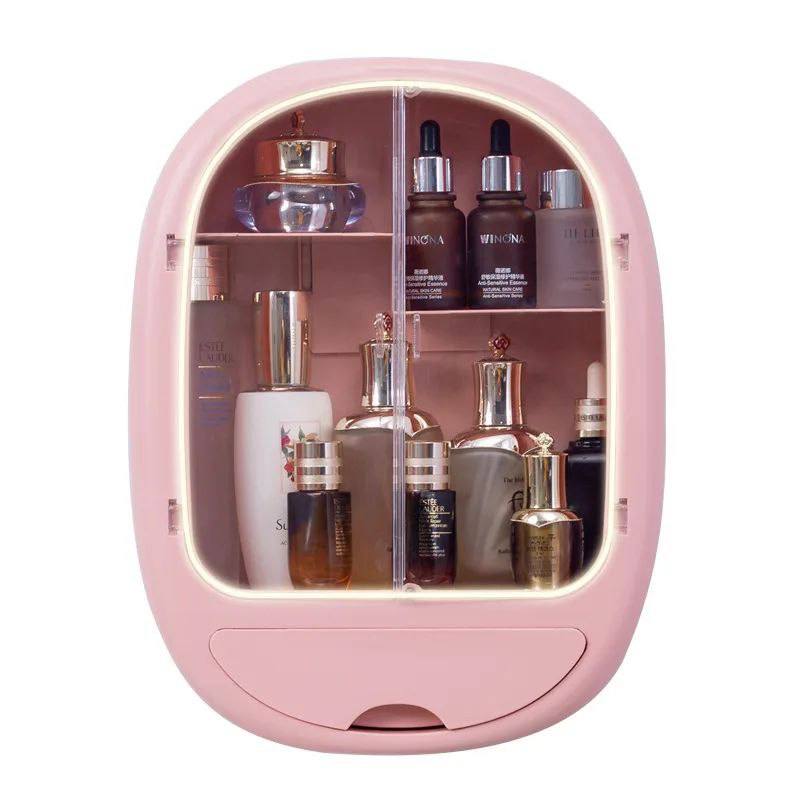 منظم مستحضرات التجميل للحمام، صندوق تخزين المكياج Organisateur de cosmétiques pour salle de bain, boîte de rangement de maquillage murale