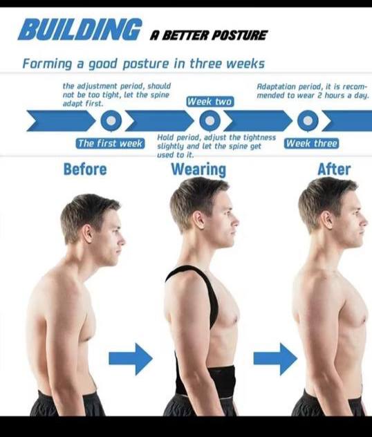 دعامة ظهر قابلة للتعديل بالكامل لتصحيح الوضعية Correcteur de posture entièrement réglable