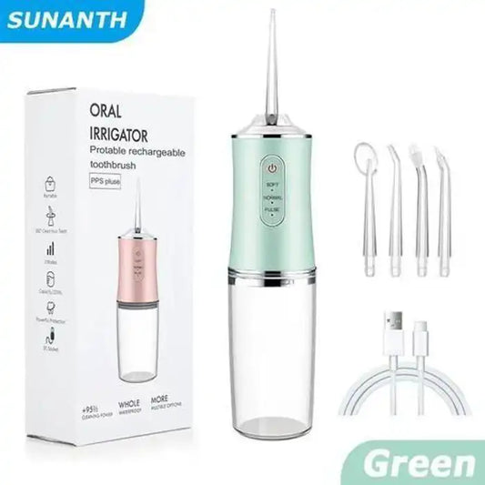 خيط تنظيف الأسنان اللاسلكي المحمول Fil Dentaire Portable Sans Fil Irrigateur Oral Nettoyage 3 Modes, Nettoyant Dentaire