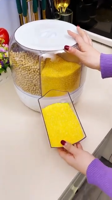 Rotating multi-functional Grain Stockage Bucket صندوق تخزين الحبوب الدوار متعدد الوظائف