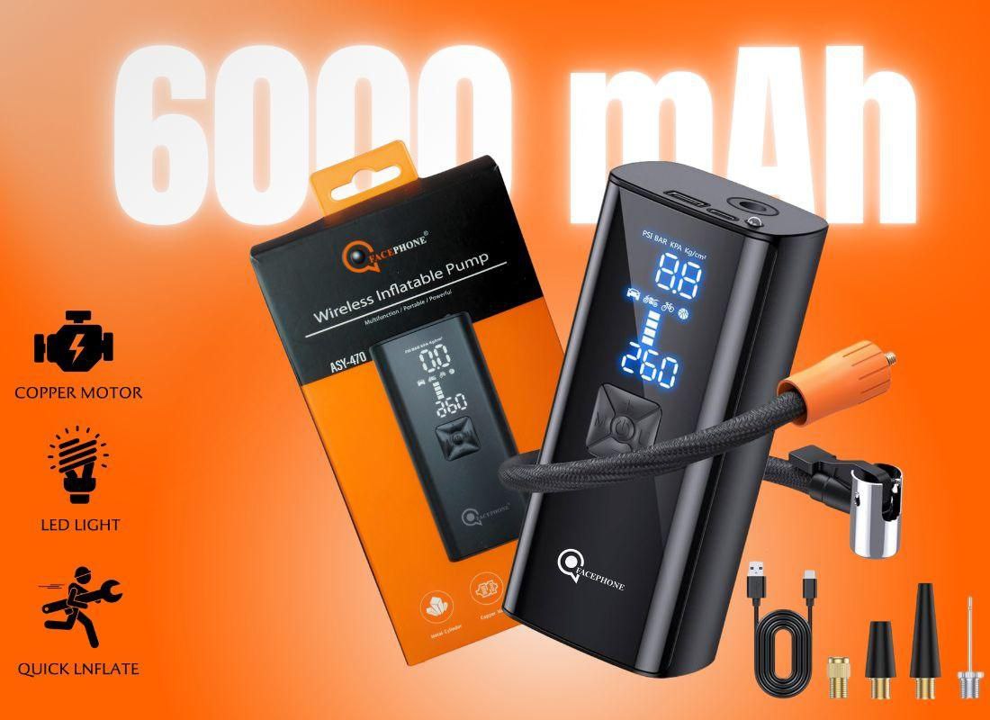 منفاخ إطارات، ضاغط هواء محمول، مضخة إطارات كهربائية للسيارة Gonfleur de pneu, compresseur d'air portable, pompe à pneu électrique de voiture