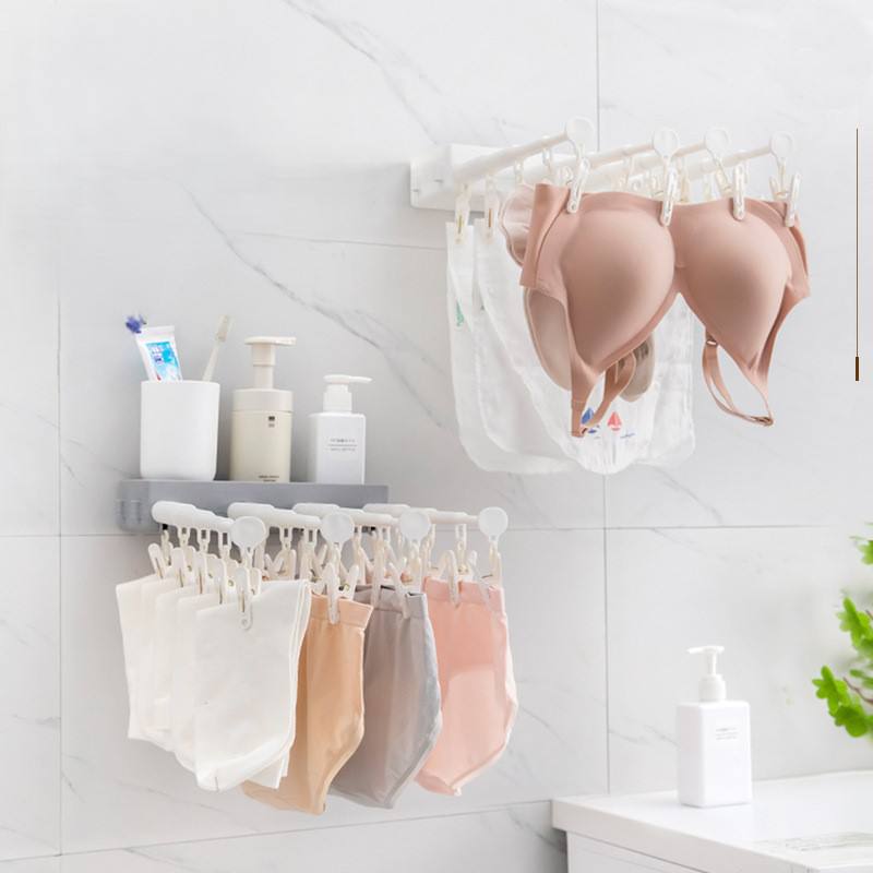 Porte-vêtements Mural Pour Sécher Les Chaussettes Et Les Sous-vêtements رفوف ملابس مثبت على الحائط لتجفيف الجوارب والملابس الداخلية