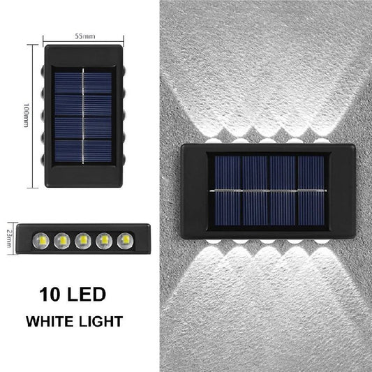 مصباح جداري LED مقاوم للماء يعمل بالطاقة الشمسية Applique murale LED solaire étanche, éclairage vers le haut