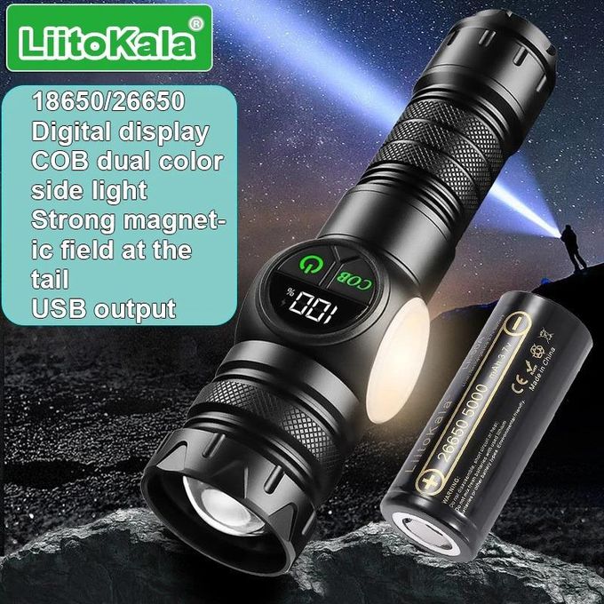 Lampe torche à faisceau élevé hyper puissant rechargeables à LED مصباح يدوي LED عالي الشعاع وقابل لإعادة الشحن