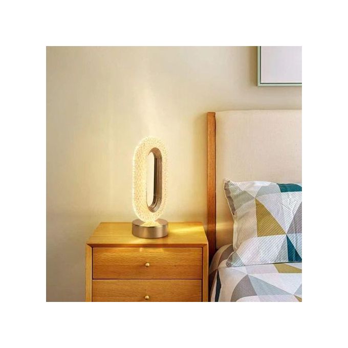 مصباح طاولة كريستالي بتصميم أنيق وقابل لإعادة الشحن Lampe de Table Design en Cristal