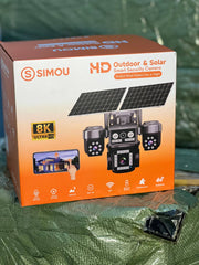 8K Ultra D Outdoor and solar Camera كاميرا خارجية عالية الدقة تعمل بالطاقة الشمسية