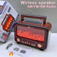 راديو متعدد الوظائف بتصميم كلاسيكي، قابل للشحن Radio Rechargeable Par Câble USB-Panneau Solaire Excellente Réception Multifonction Rétro Bluetooth Haut-Parleur Radios