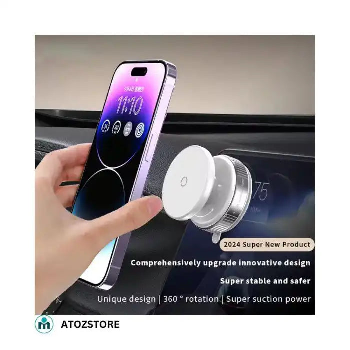 حامل مغناطيسي قوي للهواتف الذكية في السيارة مع دوران كامل Support Smartphone de Voiture Aimant Puissant avec Rotation Complète