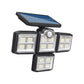 Applique murale solaire à LED avec capteur de mouvement, 4 têtes réglables مصباح جداري يعمل بالطاقة الشمسية بتقنية LED مزود بمستشعر حركة