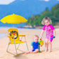 Chaise de plage pliante jaune pour enfant كرسي شاطئ أصفر قابل للطي للأطفال