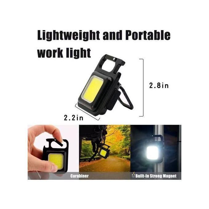 مصباح يدوي صغير قابل لإعادة الشحن بتقنية COB LED Mini lampe de poche porte-clés rechargeable