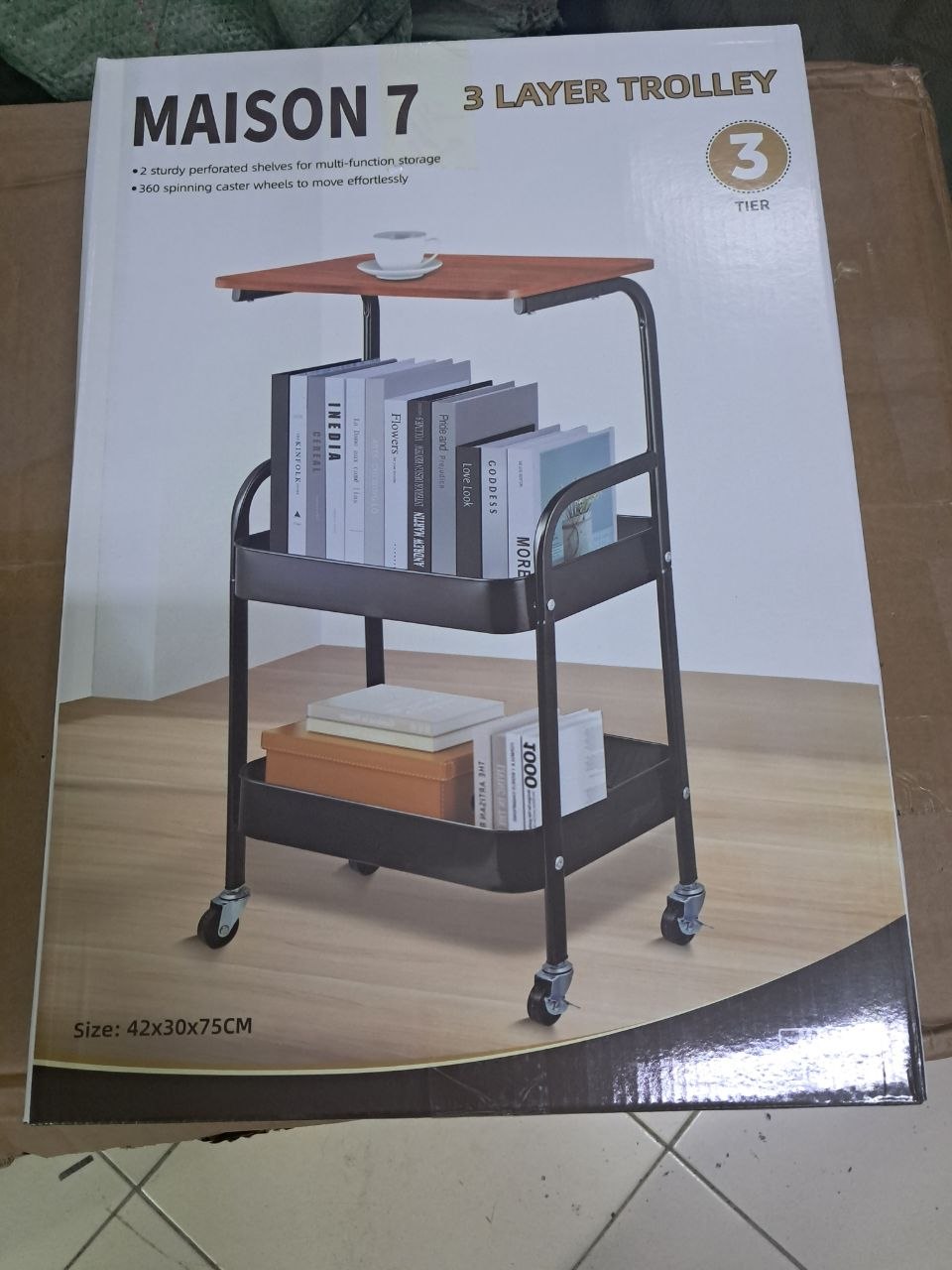 Chariot de rangement ultra fin عربة تخزين