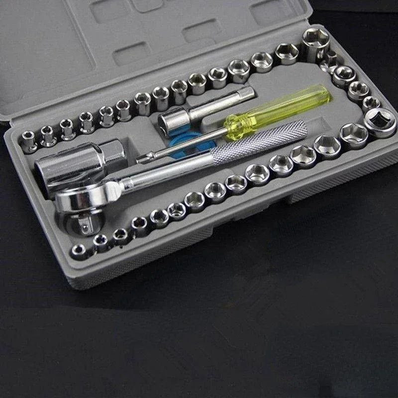 jeu de clés à douille et de cliquets 40pcs Combination socket