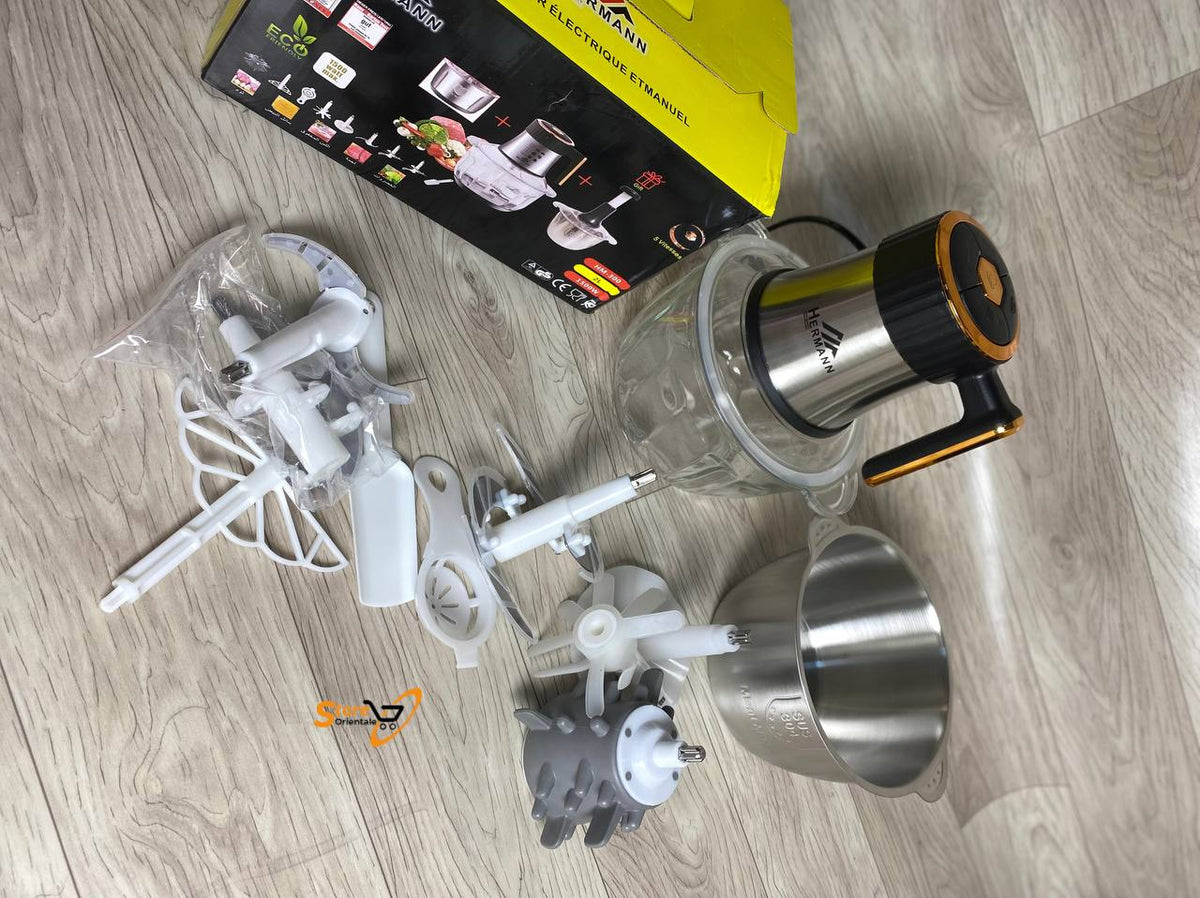 فرامة كهربائية متعددة الوظائف بقوة 1500 واط وسعة 3 لترات Hachoir électrique multifonction de 1500W et d'une capacité de 3L