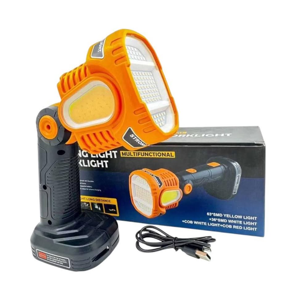 Lampe Torche LED Rechargeable USB avec COB مصباح يدوي LED قابل لإعادة الشحن عبر USB مع COB