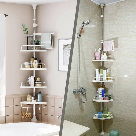 Etagère d'angle de douche télescopique à 4 niveaux رف زاوية دش تلسكوبي بأربع طبقات