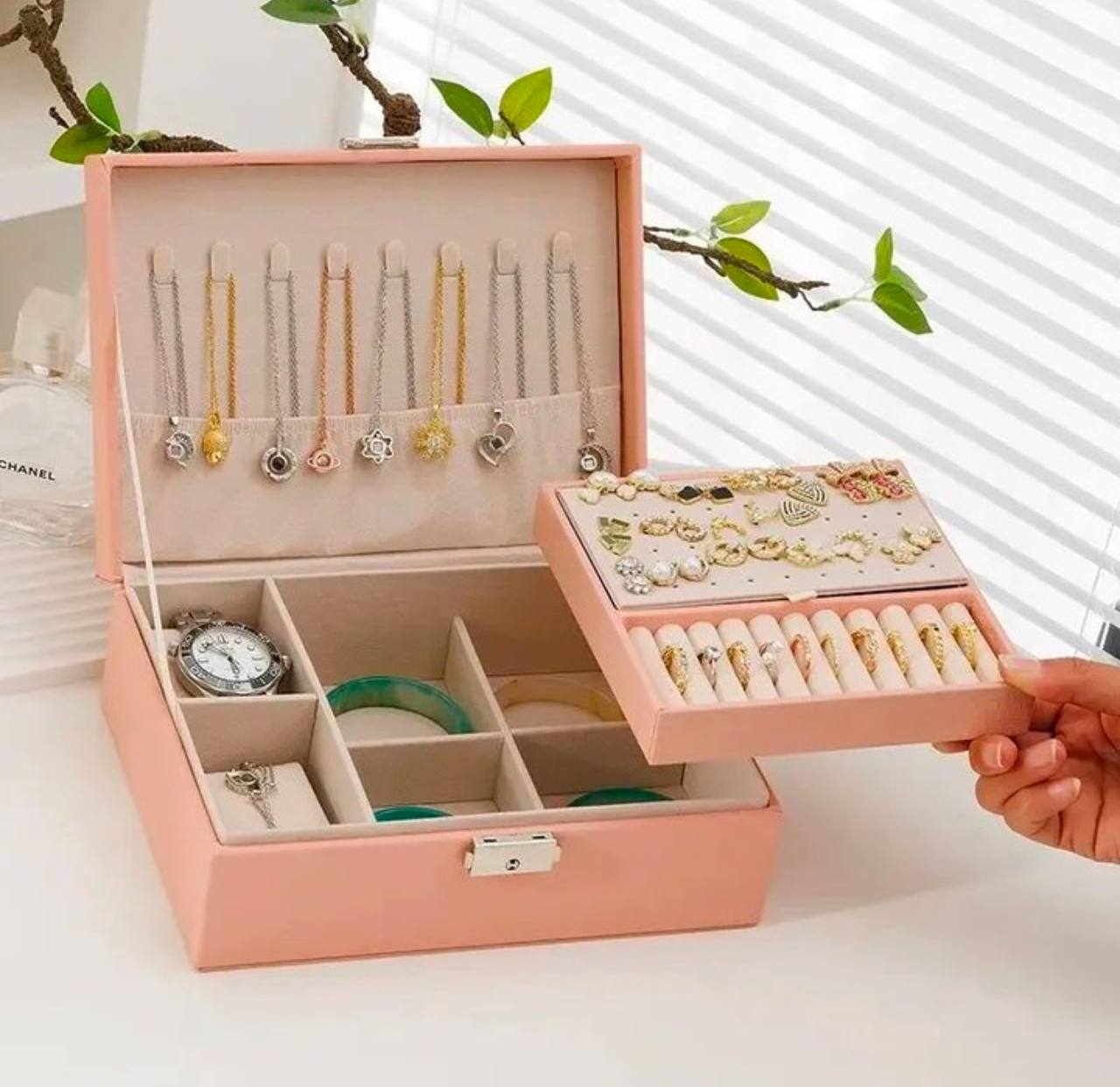 علبة تخزين مجوهرات متعدد الوظائف Multi functional jewelry storage box