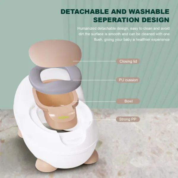 مرحاض تدريبي محمول على شكل بطة للأطفال الصغار Toilette d'Apprentissage en Forme de Canard pour Jeunes